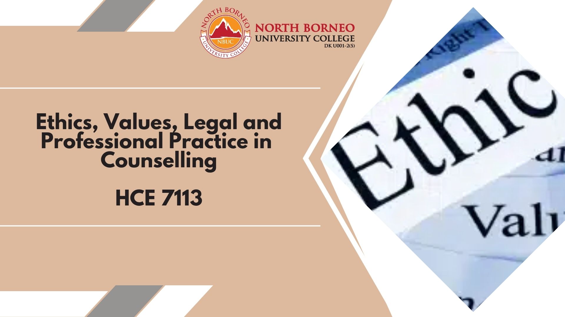 Ethics, Values, Legal and Professional Practice in Counselling